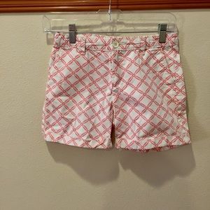 White/Pink Patterned Shorts